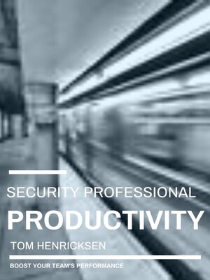 cover image of Security Professional Productivity